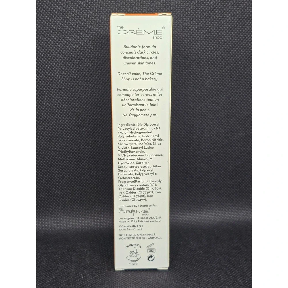 The Creme Shop Cover Story Full Coverage Concealer Lightweight Tan Liquid 0.26oz